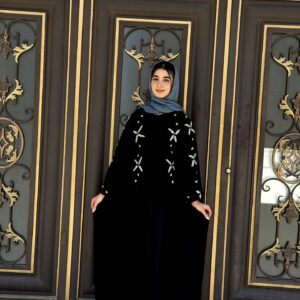 عبایی سنگدوزی ضربدری