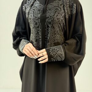 عبایی نیم زیپ نگین