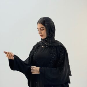 عبایی  سنگدوزی مشکی