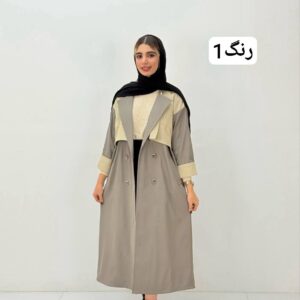 بارونی بلند طرح دوتیکه