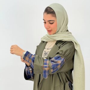 مانتو استین چهارخونه