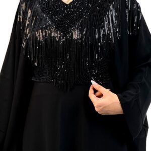 عبایی یقه ریسه کمربندی